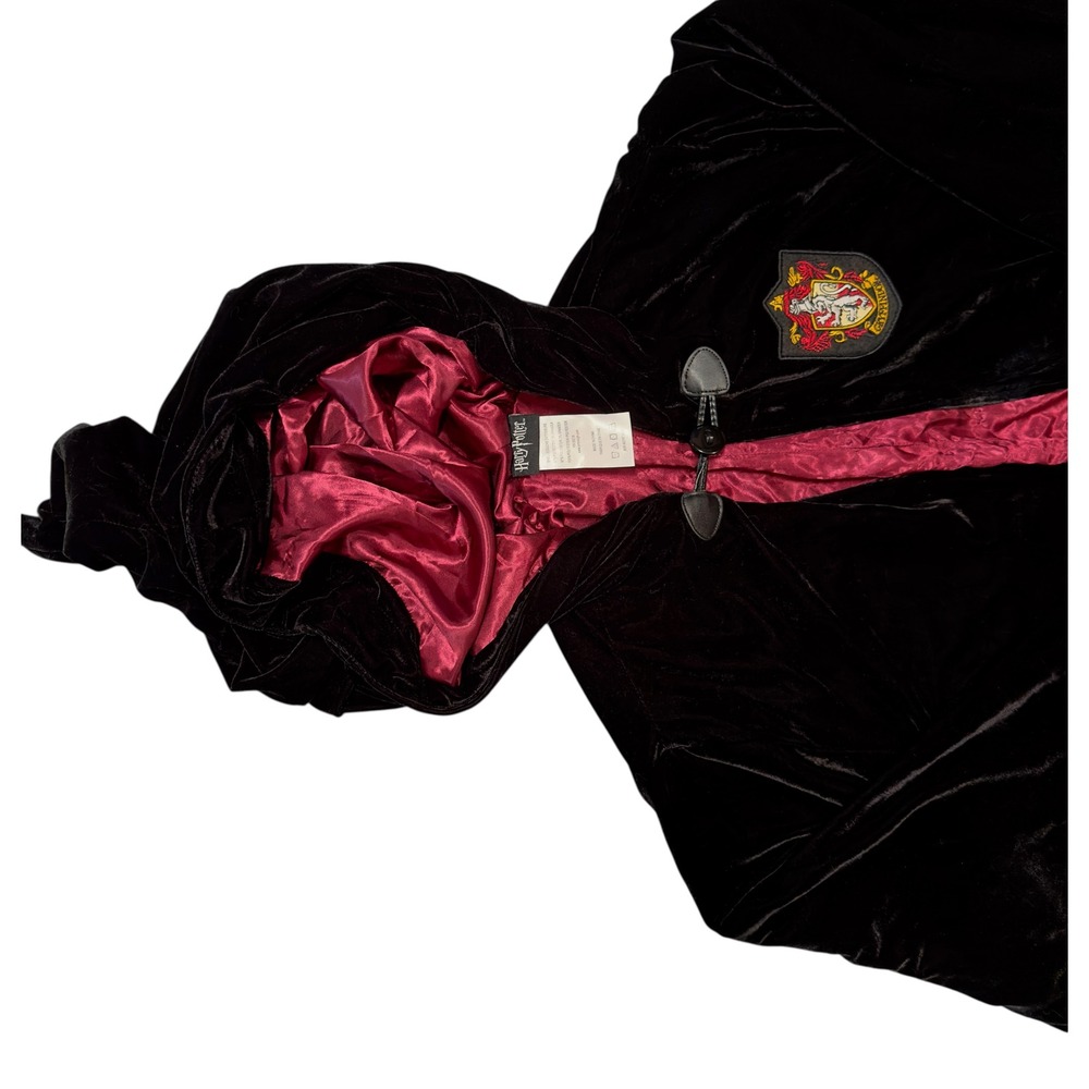 ๐ Harry Potter Unisex Gryffindor Heavyweight Blk Velvet Robe Cosplay Halloween - Picture 9 of 16